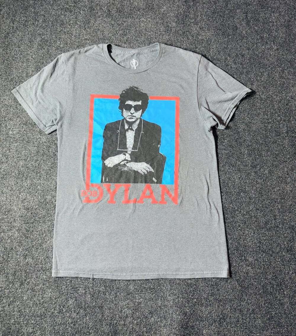 Bob Dylan Graphic T-Shirt Gray sz Small